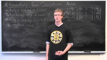 Matrices: Elementary Row Operations