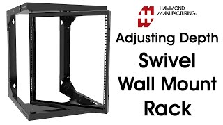 Heavy Duty Adjustable Depth Swivel Wall Mount Rack