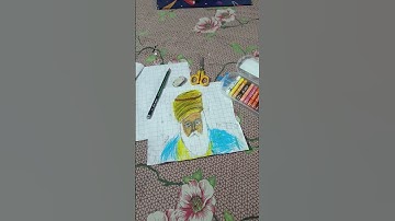 guru nanak dev ji drawing Part 2 #waheguru #shorts#drawing#sikh