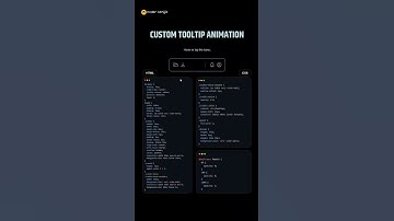 CSS Custom Tooltip Animation #shots #shortvideo #html #css