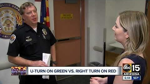 Who has the right of way: A vehicle making a U-turn or going right on red?