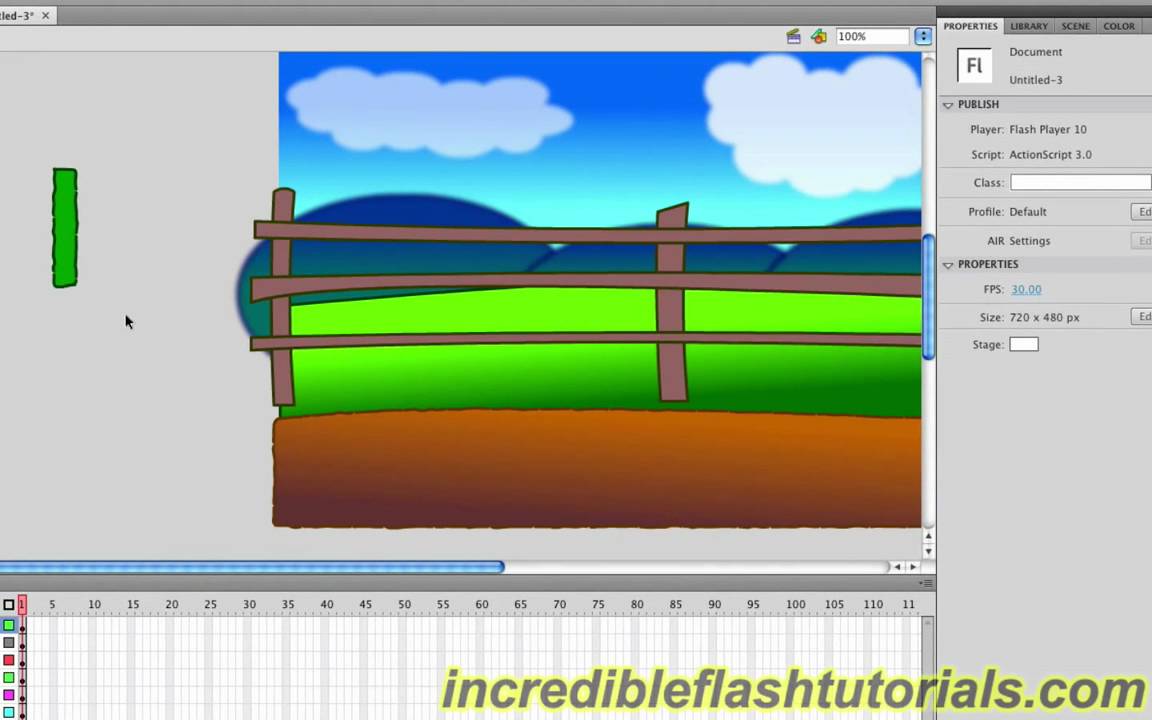 Adobe Flash Tutorial- How to Design a Cartoon Environment - YouTube