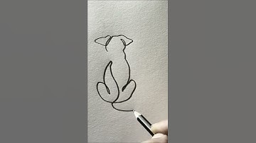 One line drawing of a dog and a cat #aram_nabeel #shorts #viral #fyp #foryou