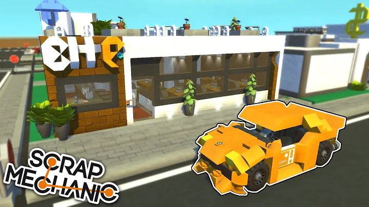 Restaurant & Lamborghini! - Mini City 2.0 [Ep.6] - Scrap Mechanic Gameplay & Creations