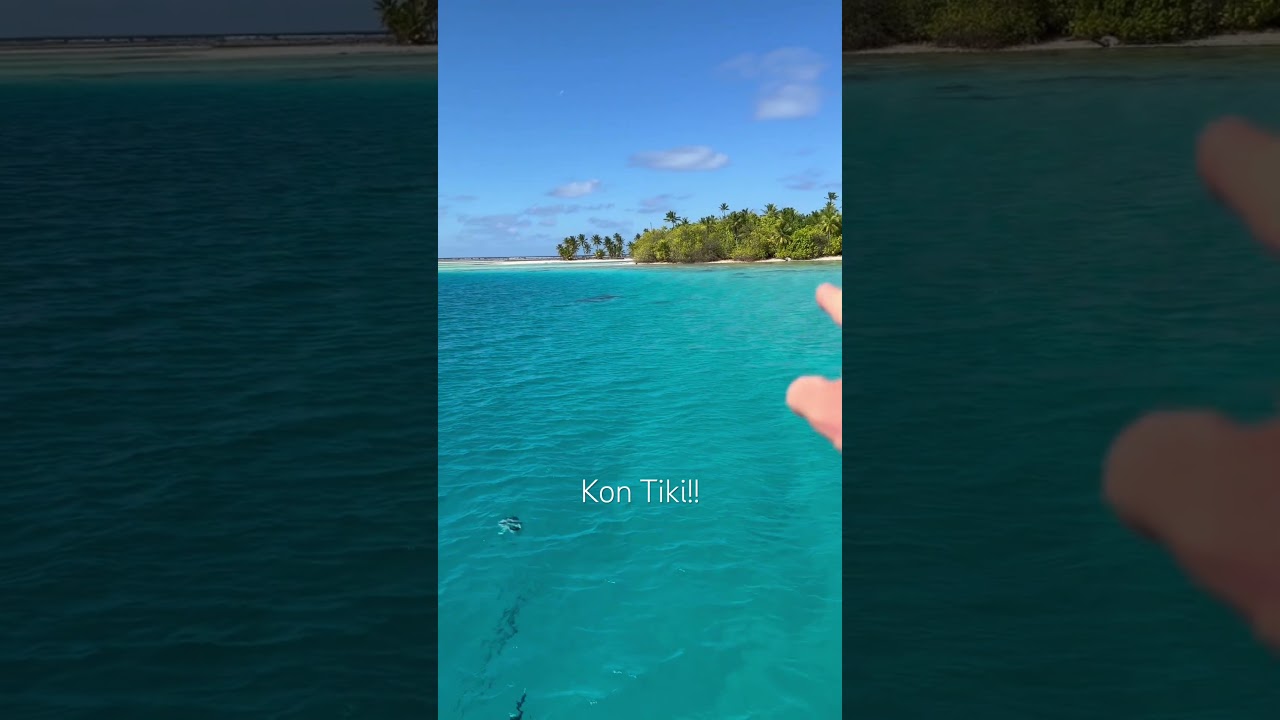 Anchored at the Kon-Tiki Memorial in Raroia Atoll