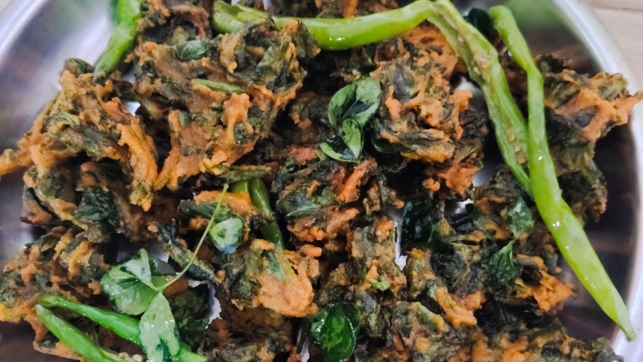 పాలక్ పకోడి కీస్పీగా palak pakodi crispy 👍😋😋🤤
