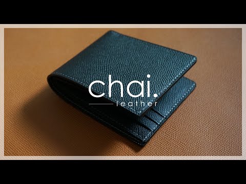 ENG_SUB/classic but modern style leather wallet/클래식, 모던한 가죽 반지갑_making video_leather craft/가죽공예