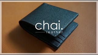 ENG_SUB/classic but modern style leather wallet/클래식, 모던한 가죽 반지갑_making video_leather craft/가죽공예