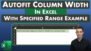 Excel Tips - Autofit Column Width | Apply to Specified Range Example