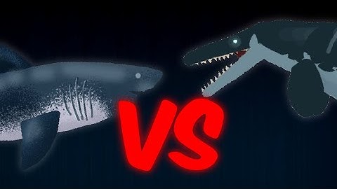 Megalodon VS Mosasaurus Fight Animation || Dc2/stick nodes