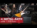 4 Metal E-Gitarren zwischen 1000 und 1500 Euro