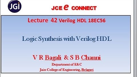Lecture42 LOGIC SYNTHESIS