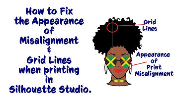 How to fix the appearance of misalignment & grid lines when printing in Silhouette Studio.