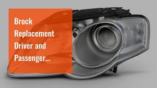 Brock Replacement Driver and Passenger Halogen Headlights Headlamps Compatible with 2006-2010 P...