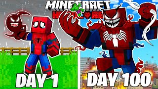 I Survived 100 Days as EVIL SPIDERMAN in HARDCORE Minecraft