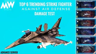 PSF-01 With Top 5 Trending Strike fighter Against air defense damage test 🔥- Modern Warships