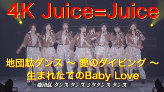 4K　Juice=Juice  地団駄ダンス ～ 愛のダイビング ～ 生まれたてのBaby Love  &#39;19秋  歌詞付