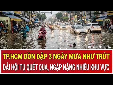 Ho Chi Minh City hit by 3 consecutive days of torrential rain: Tropical convergence zone sweeps t...