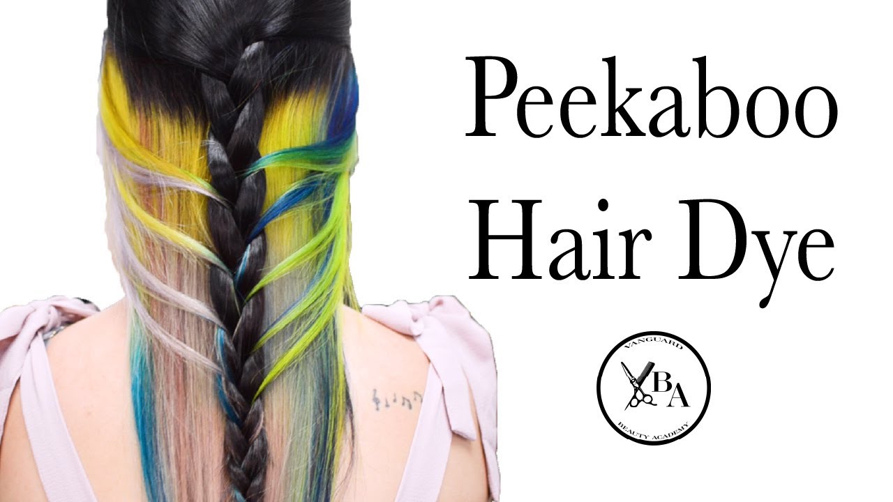 How to do peekaboo hair dye / Cách để nhuộm tóc 2 tầng màu giống Con ...