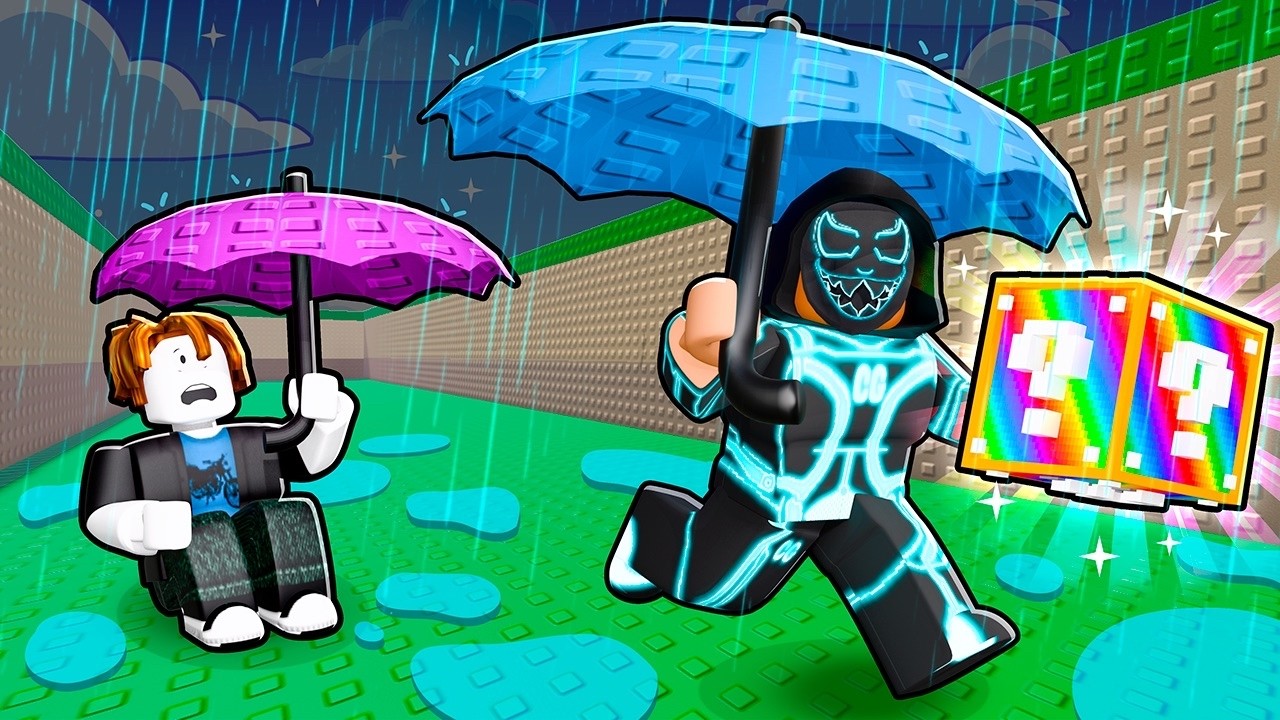ROBLOX ESCAPE RAIN FOR LUCKY BLOCKS!