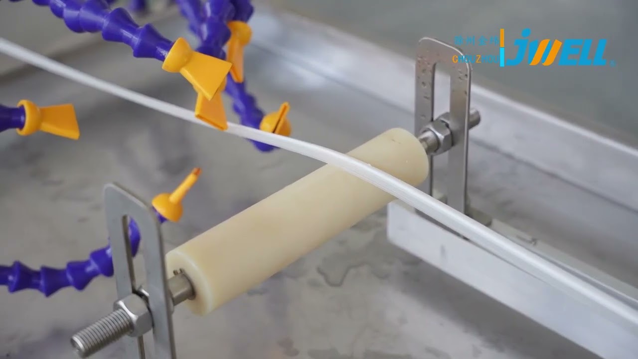 Double-machine co-extruded edge sealing strip extrusion line, including winder