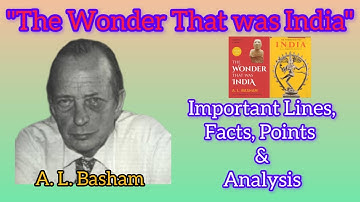 "The Wonder That was India" by A.L.Basham #englishliterature #englishfoundation #foundationcourse