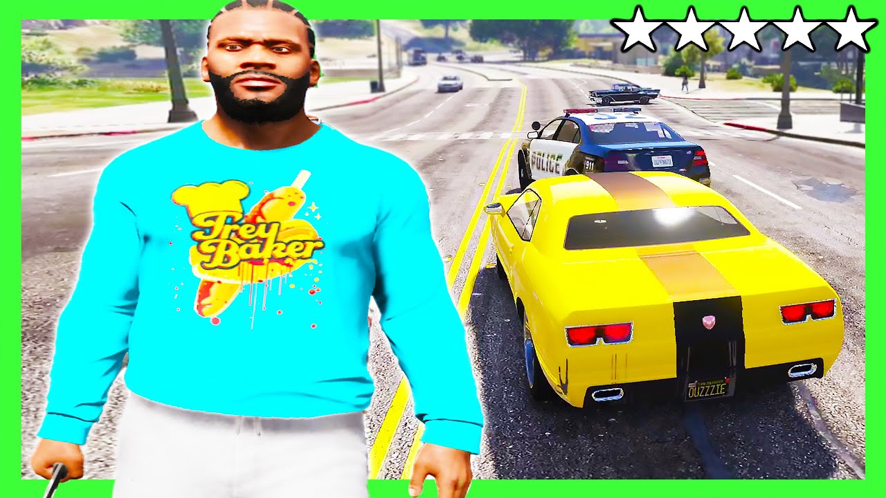 GTA 5 - EPIC FIVE STAR COP BATTLE RAMPAGE ESCAPE + POLICE CHASE!!! (GTA ...