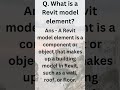 What is a Revit model element? #shortsfeed #interviewquestions #viralshort #bim #revit #shorts #yt