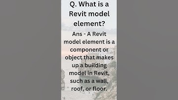 What is a Revit model element? #shortsfeed #interviewquestions #viralshort #bim #revit #shorts #yt