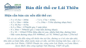 [Batdongsan.com.vn] Bán đất thổ cư Lái Thiêu đường gần chợ Lái Thiêu