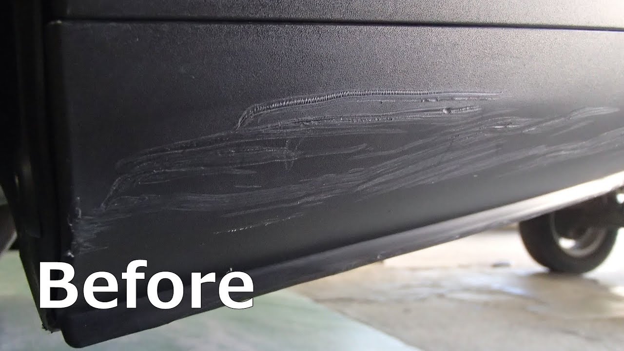 施工前後比較のみ マツダ Cx 5 未塗装樹脂バンパーのキズのリペア Mazda Cx 5 Unpainted Bumper Scratch Repair Before And After Youtube
