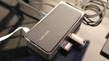 WAVLINK USB C Docking Station 3 Monitors, 13 in 1 USB C Hub with 5Gbps M.2 PCIe/SATA SSD Enclosure