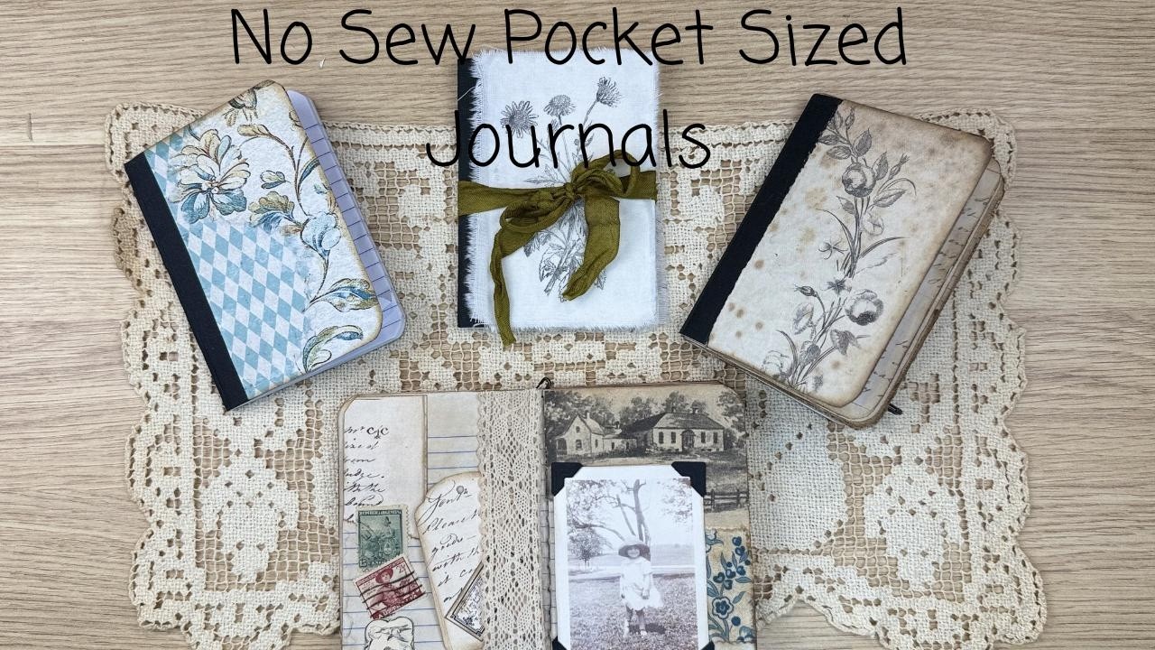 Make a No-Sew Pocket Sized Junk Journal / Easy DIY - YouTube