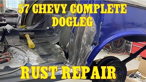 1957 CHEVY 4 DOOR SEDAN DOGLEG RUST REPAIR