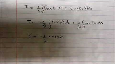 Integral of Sin(mx) Cos(nx) dx Where M Does Not Equal N
