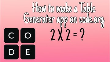 How to make Table Generater app on code.org App lab