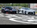 Nissan Concept 2020 Vision GT vs Ferrari FXX-K at Nordschleife