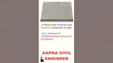 What is the minimum and maximum thickness of slab?