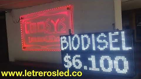 LED Programable. 64x32cm. Soporta Lluvia y Sol. Estación de Servicio.