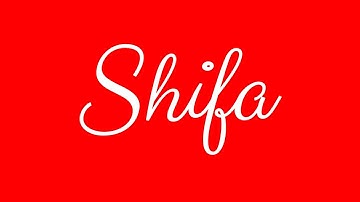 ✎ Shifa ✎ English Cursive Handwriting Tutorial