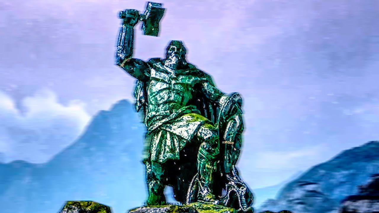 GOD OF WAR 4 Thor Side Mission Gameplay Walkthrough (Destroy The Statue