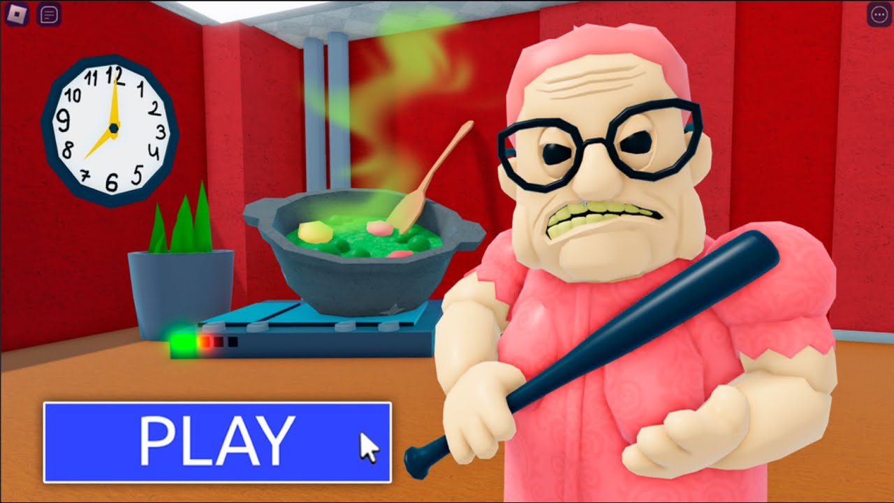 ESCAPE FROM GRANDMA BARRA'S HOUSE SCARY OBBY WITH CECEROTZ