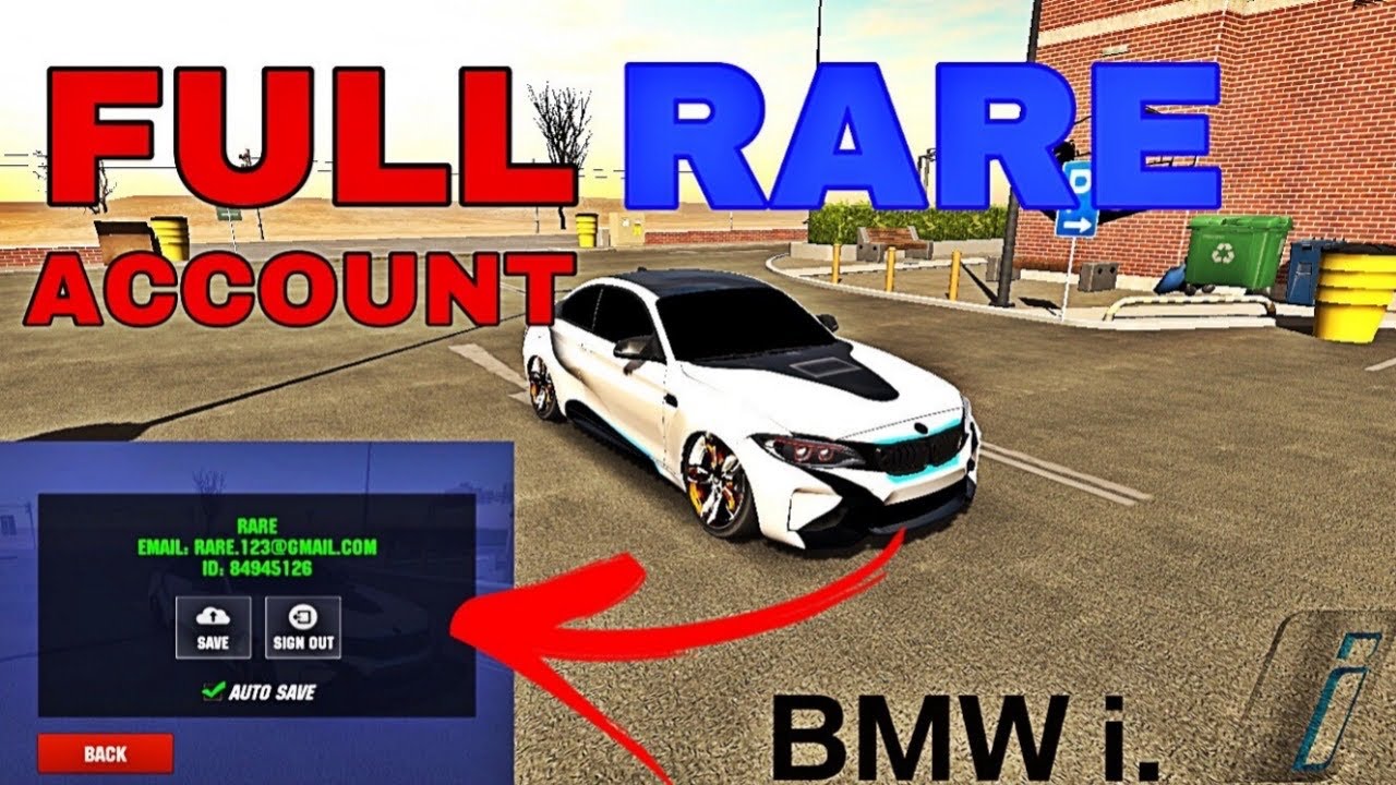 FREE FULL RARE ACCOUNT In Car Parking Multiplayer YouTube