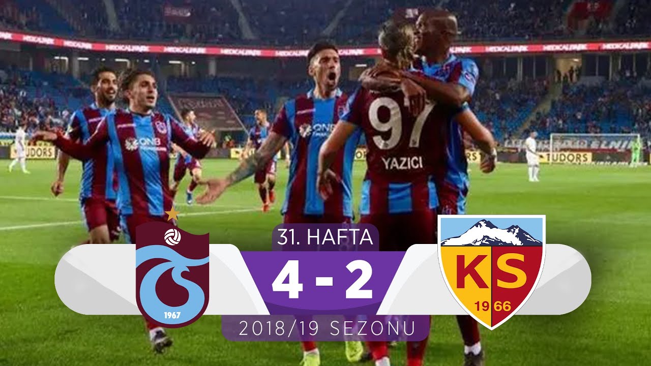 2018-2019 Süper Lig TRABZONSPOR - KAYSERİSPOR 4-2 Maç Özeti