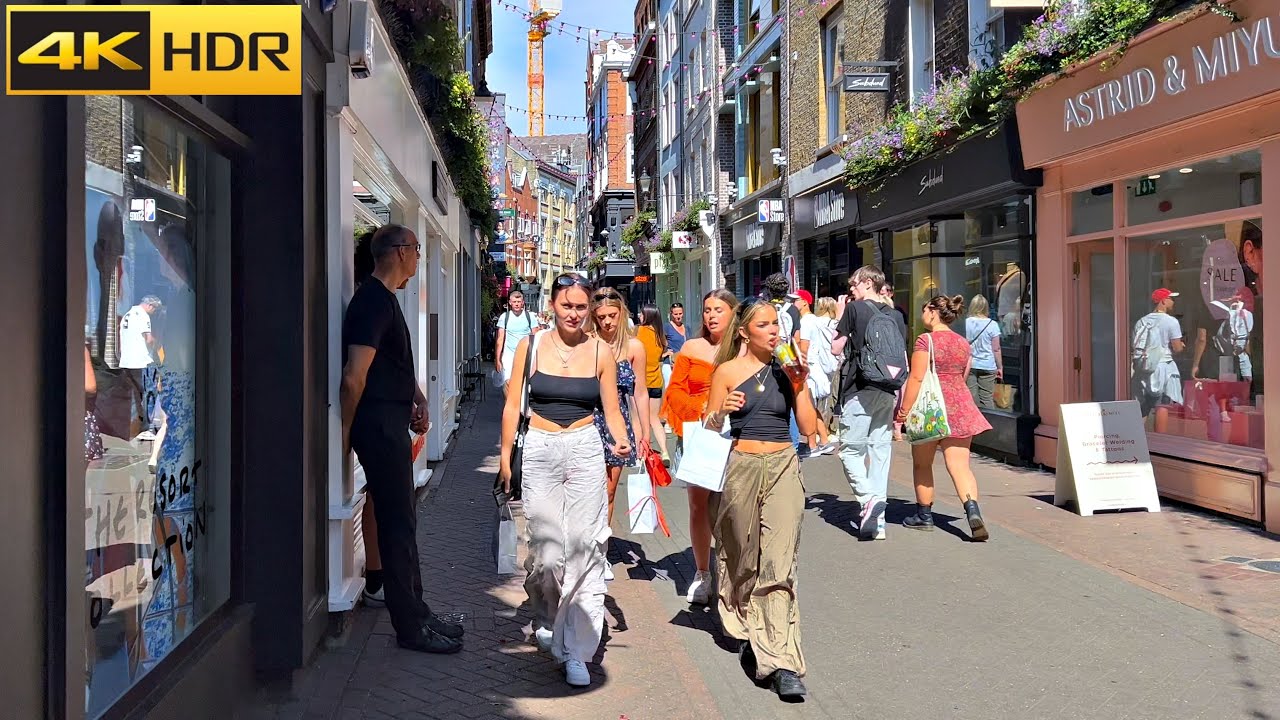 London Summer Walk - July 2022 | A Hot and Bustling London Walk [4K HDR]