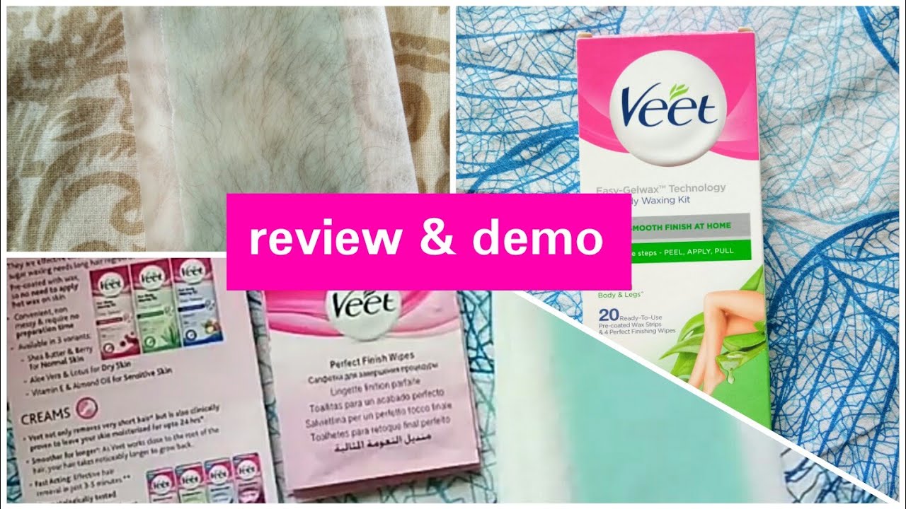 Veet Ready Wax Strips for dry skin review & demo YouTube