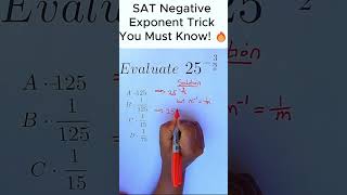 SAT Negative Exponent Trick You Must Know