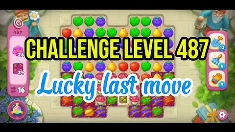 Challenge Level 487 No Boosters 💫 Match-3 Game Gardenscapes #games #gameplay #gaming