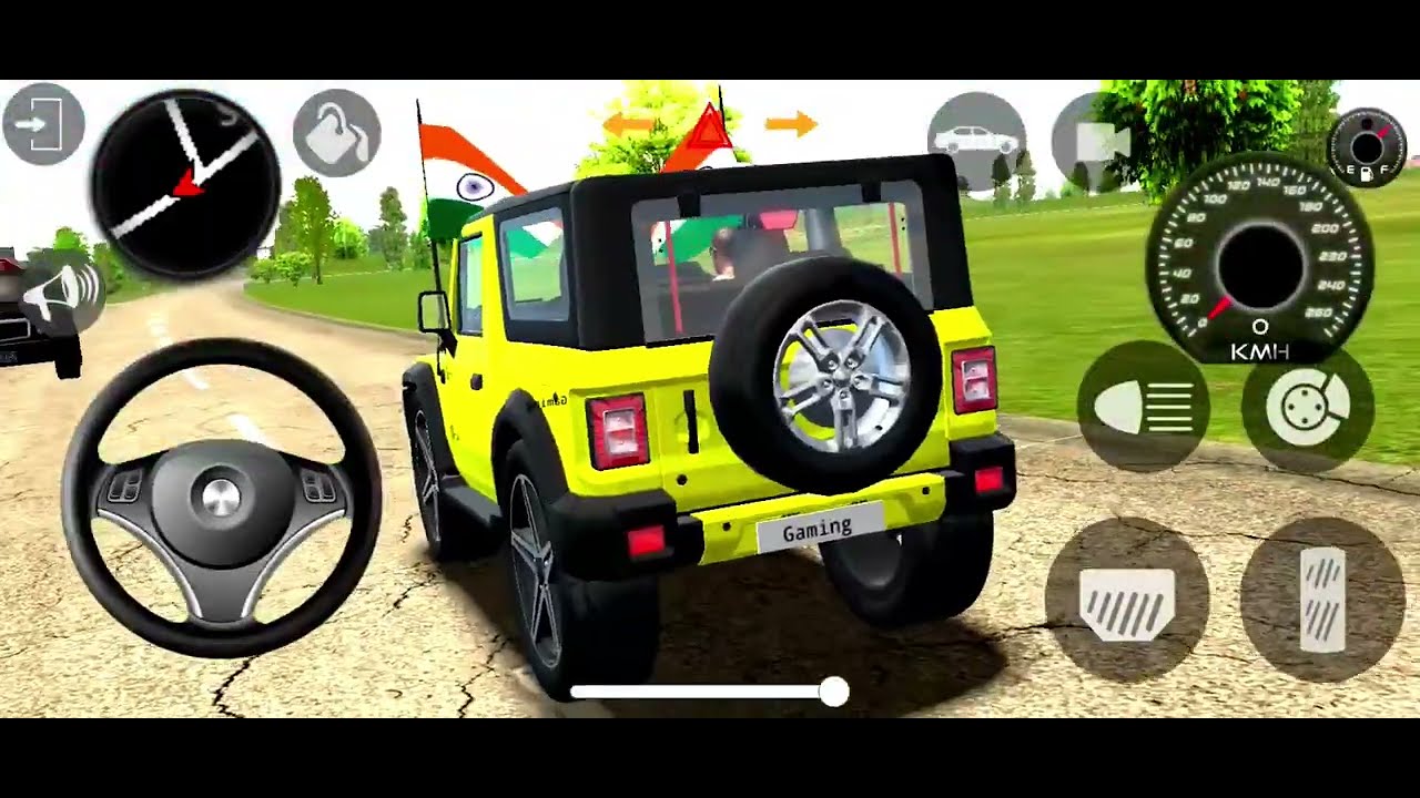 Modified Mahindra thar 😈Indian game 😈stunts video 😈gaming video 