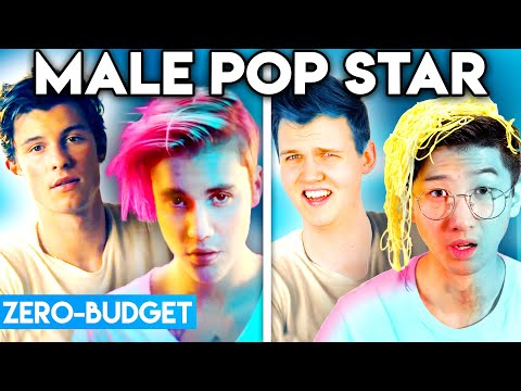 MALE POP STARS WITH ZERO BUDGET! (BEST OF SHAWN MENDES, JUSTIN BIEBER, & MORE BY LANKYBOX)